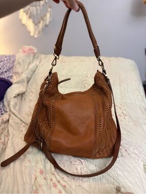 Antik Kraft Classic Woven Faux Leather Hobo Bag